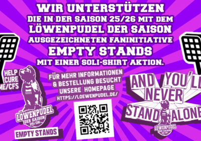 Unser Löwenpudel-Shop ist gestartet – erste Soli-Aktion für Empty Stands