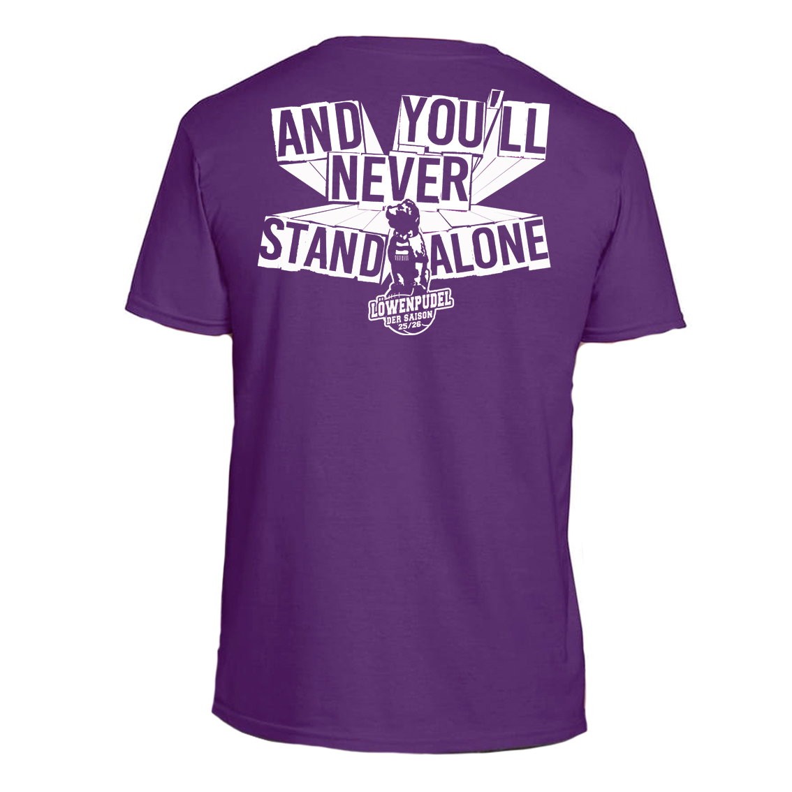 T-Shirt Empty Stands - "And You´ll Never Stand Alone" - Lila - unisex – Bild 2